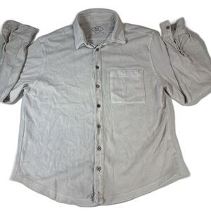 Alex Crane Sweater Mens Large Button Up Collared Cardigan Organic Cotton